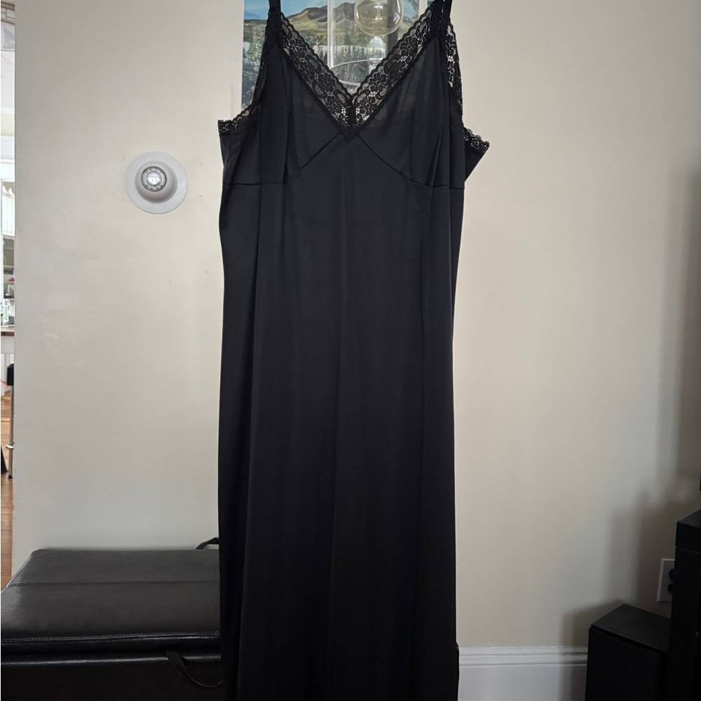 Black Lace Slip Dress
